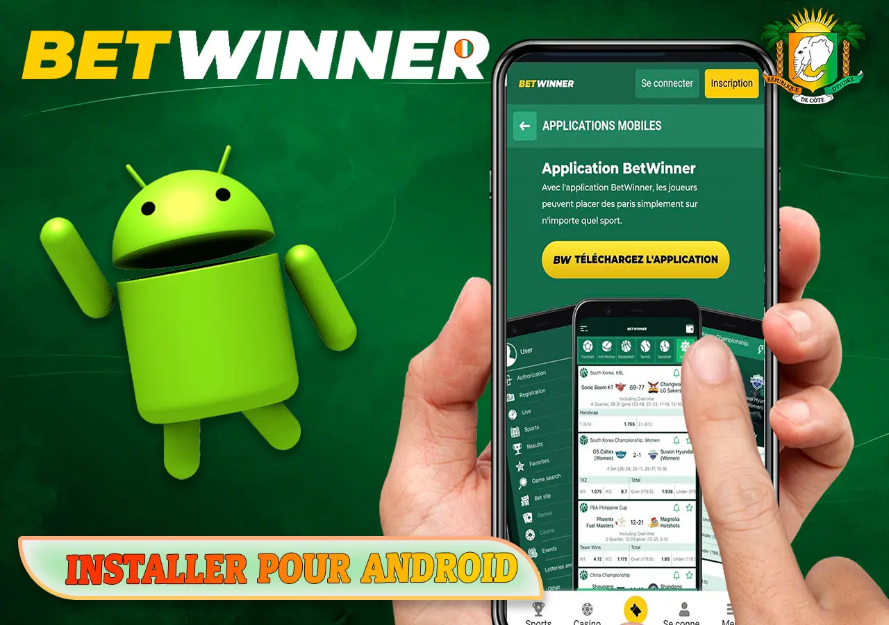 Processus d'installation de l'application mobile Betwinner pour Android